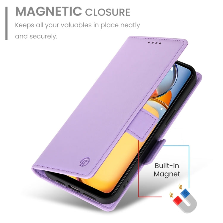 For Xiaomi Redmi 13C 4G / Redmi 13R Side Buckle Magnetic Frosted Leather Phone Case