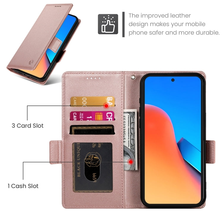 For Xiaomi Redmi 12 4G/5G / Note 12R Side Buckle Magnetic Frosted Leather Phone Case