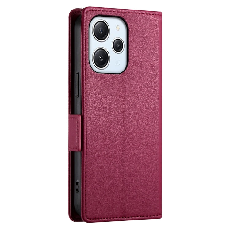 For Xiaomi Redmi 12 4G/5G / Note 12R Side Buckle Magnetic Frosted Leather Phone Case