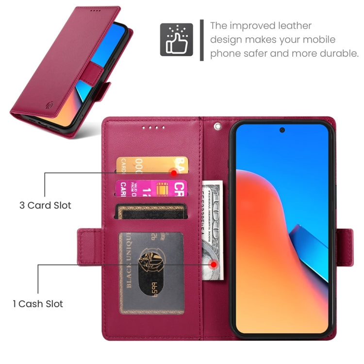 For Xiaomi Redmi 12 4G/5G / Note 12R Side Buckle Magnetic Frosted Leather Phone Case