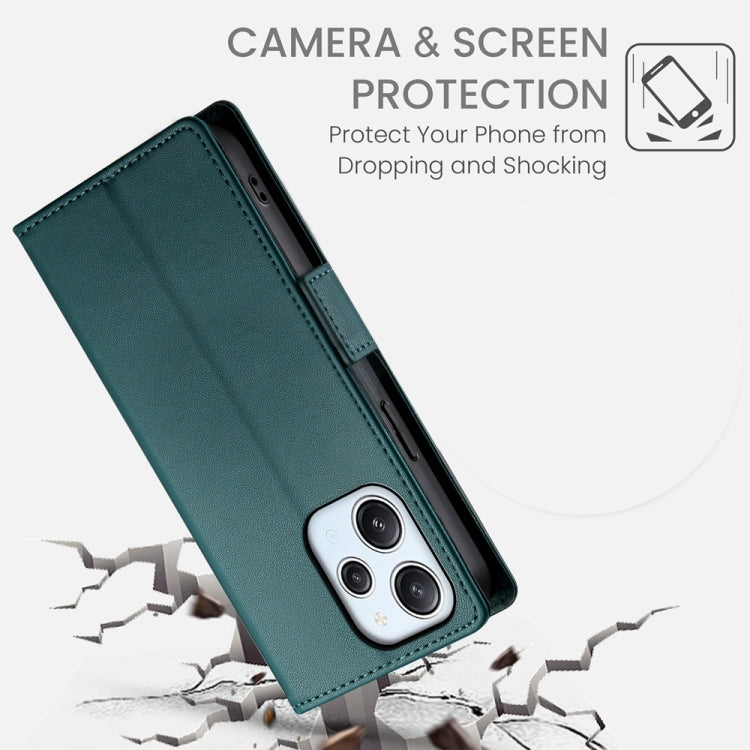 For Xiaomi Redmi 12 4G/5G / Note 12R Side Buckle Magnetic Frosted Leather Phone Case