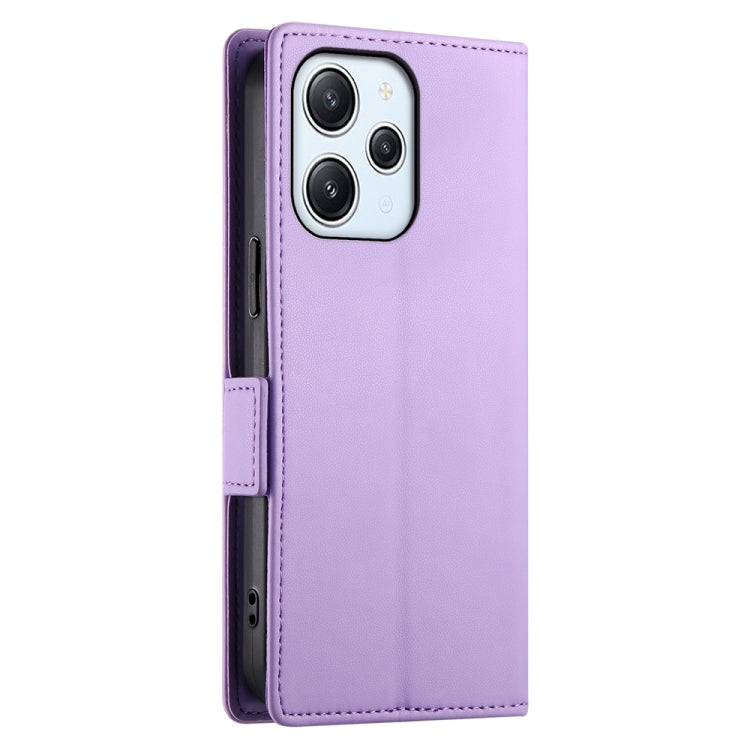 For Xiaomi Redmi 12 4G/5G / Note 12R Side Buckle Magnetic Frosted Leather Phone Case