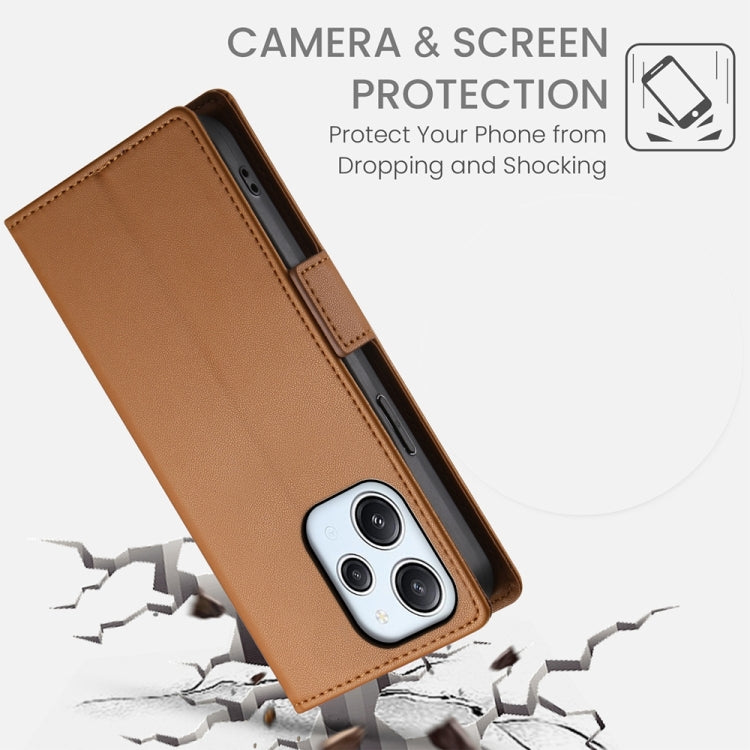 For Xiaomi Redmi 12 4G/5G / Note 12R Side Buckle Magnetic Frosted Leather Phone Case