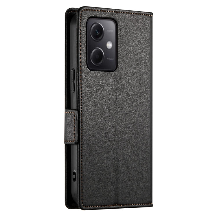 For Xiaomi Redmi Note 12 Global India Side Buckle Magnetic Frosted Leather Phone Case