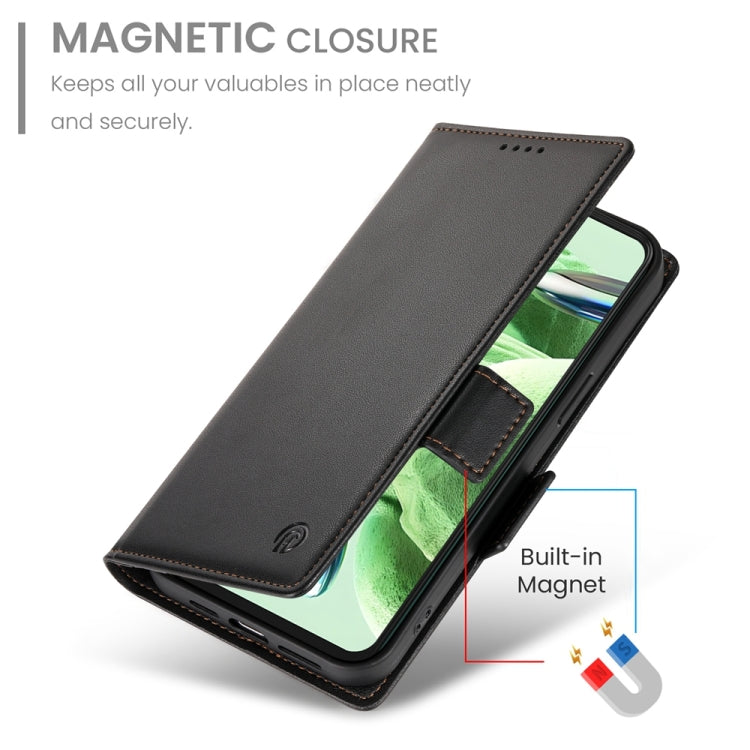 For Xiaomi Redmi Note 12 Global India Side Buckle Magnetic Frosted Leather Phone Case
