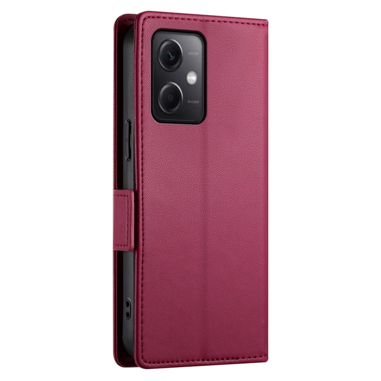 For Xiaomi Redmi Note 12 Global India Side Buckle Magnetic Frosted Leather Phone Case