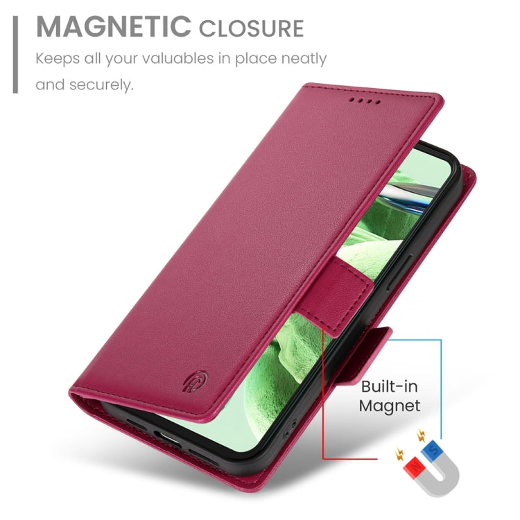 For Xiaomi Redmi Note 12 Global India Side Buckle Magnetic Frosted Leather Phone Case