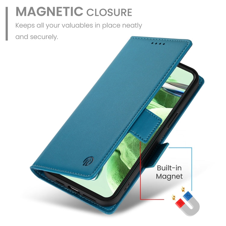 For Xiaomi Redmi Note 12 Global India Side Buckle Magnetic Frosted Leather Phone Case