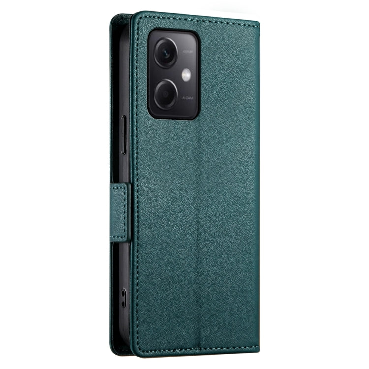 For Xiaomi Redmi Note 12 Global India Side Buckle Magnetic Frosted Leather Phone Case