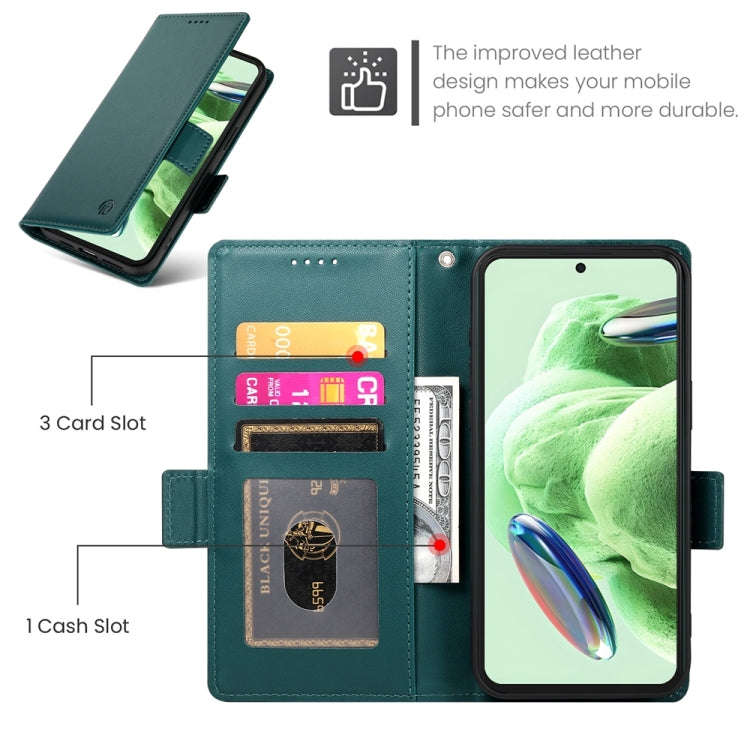 For Xiaomi Redmi Note 12 Global India Side Buckle Magnetic Frosted Leather Phone Case