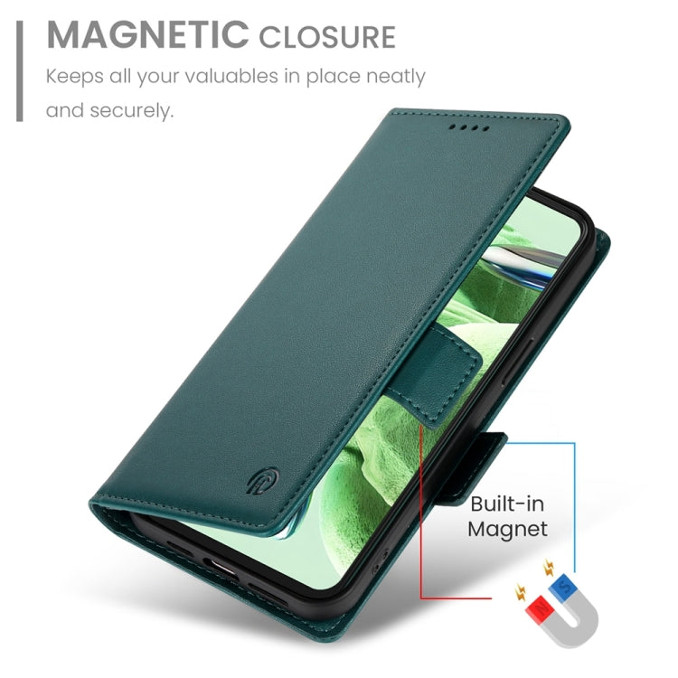 For Xiaomi Redmi Note 12 Global India Side Buckle Magnetic Frosted Leather Phone Case