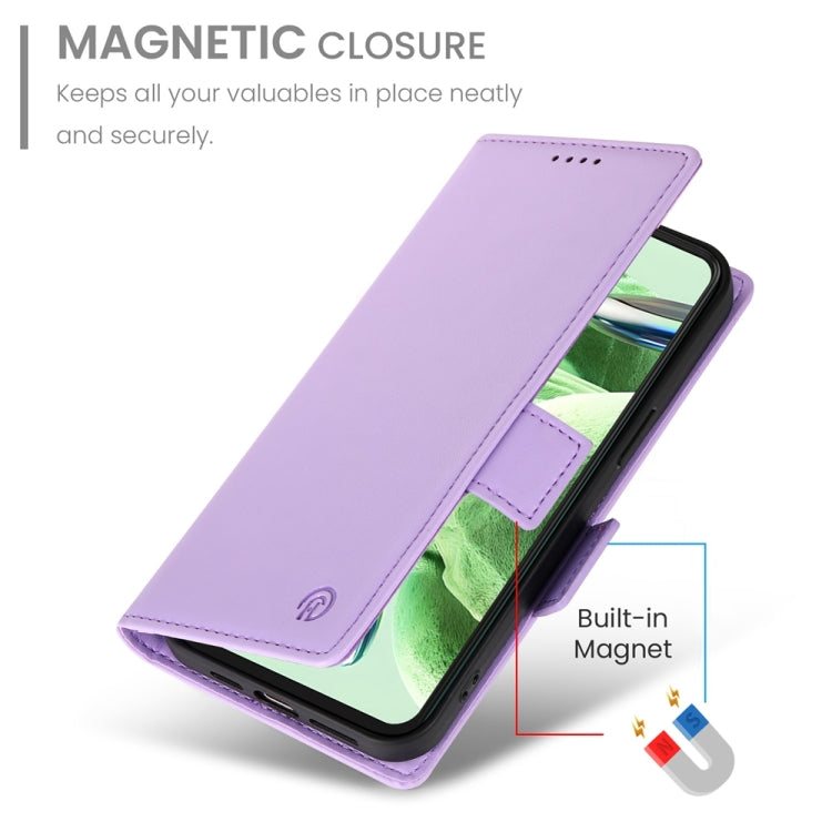 For Xiaomi Redmi Note 12 Global India Side Buckle Magnetic Frosted Leather Phone Case