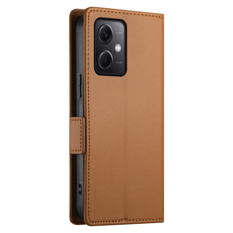 For Xiaomi Redmi Note 12 Global India Side Buckle Magnetic Frosted Leather Phone Case