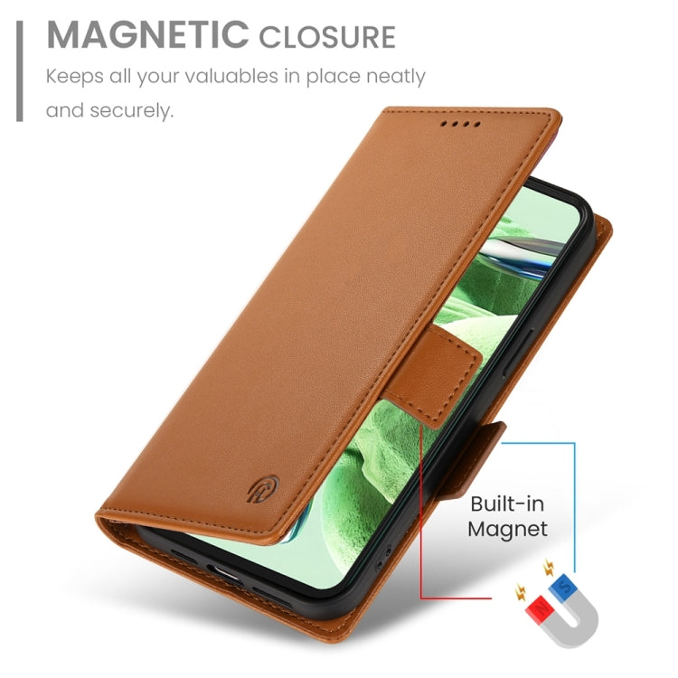 For Xiaomi Redmi Note 12 Global India Side Buckle Magnetic Frosted Leather Phone Case