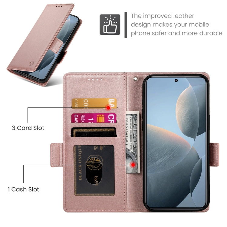 For Xiaomi Poco X6 Pro 5G Global Side Buckle Magnetic Frosted Leather Phone Case