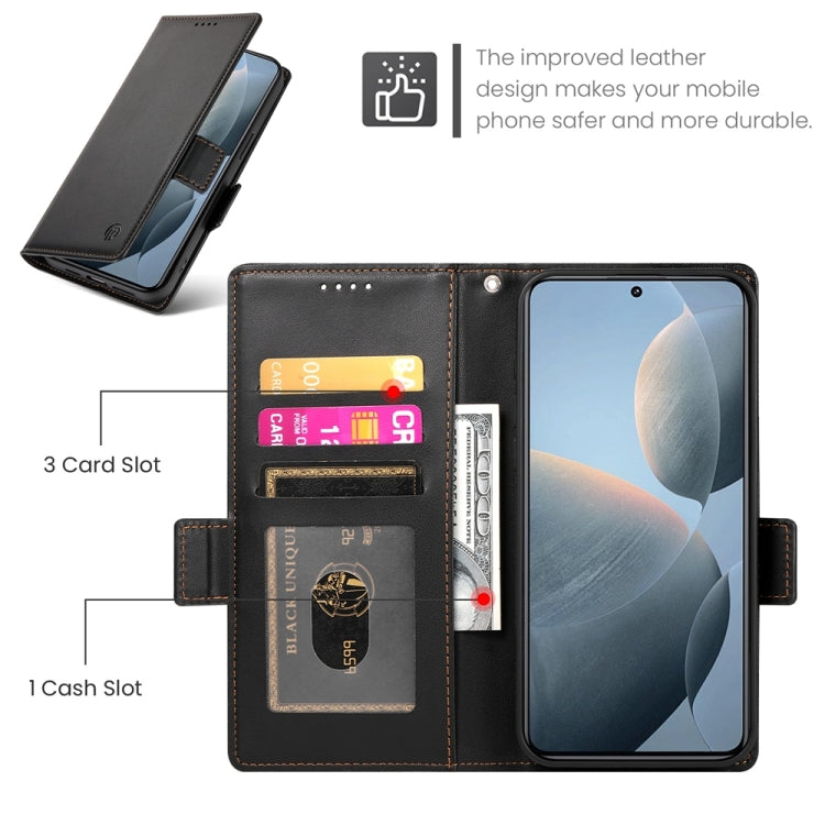 For Xiaomi Poco X6 Pro 5G Global Side Buckle Magnetic Frosted Leather Phone Case