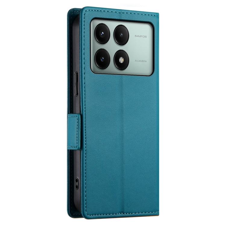 For Xiaomi Poco X6 Pro 5G Global Side Buckle Magnetic Frosted Leather Phone Case