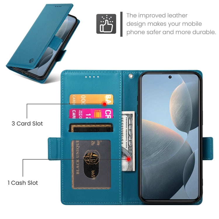 For Xiaomi Poco X6 Pro 5G Global Side Buckle Magnetic Frosted Leather Phone Case