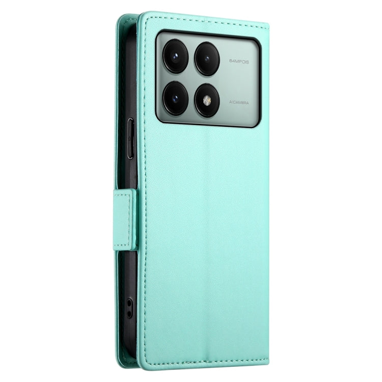 For Xiaomi Poco X6 Pro 5G Global Side Buckle Magnetic Frosted Leather Phone Case