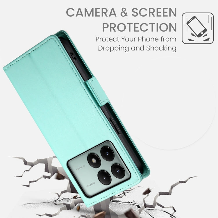 For Xiaomi Poco X6 Pro 5G Global Side Buckle Magnetic Frosted Leather Phone Case