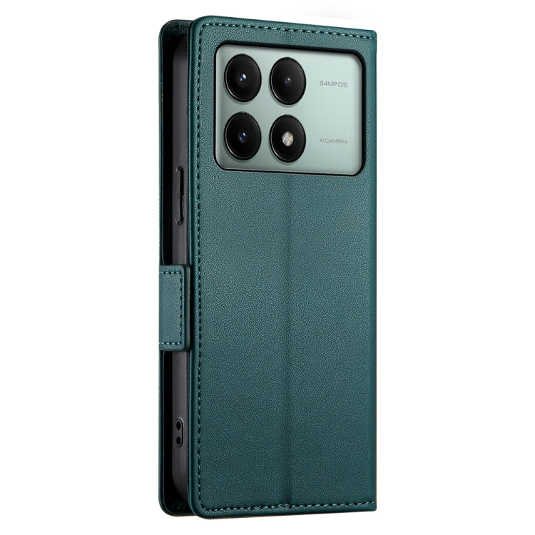 For Xiaomi Poco X6 Pro 5G Global Side Buckle Magnetic Frosted Leather Phone Case