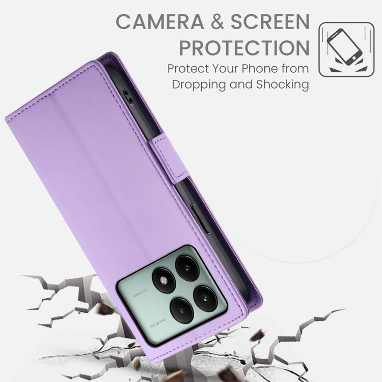 For Xiaomi Poco X6 Pro 5G Global Side Buckle Magnetic Frosted Leather Phone Case