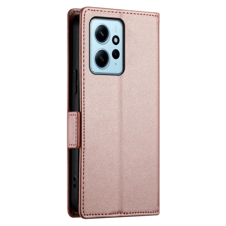 For Xiaomi Redmi Note 12 4G Global Side Buckle Magnetic Frosted Leather Phone Case