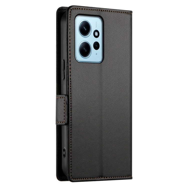 For Xiaomi Redmi Note 12 4G Global Side Buckle Magnetic Frosted Leather Phone Case