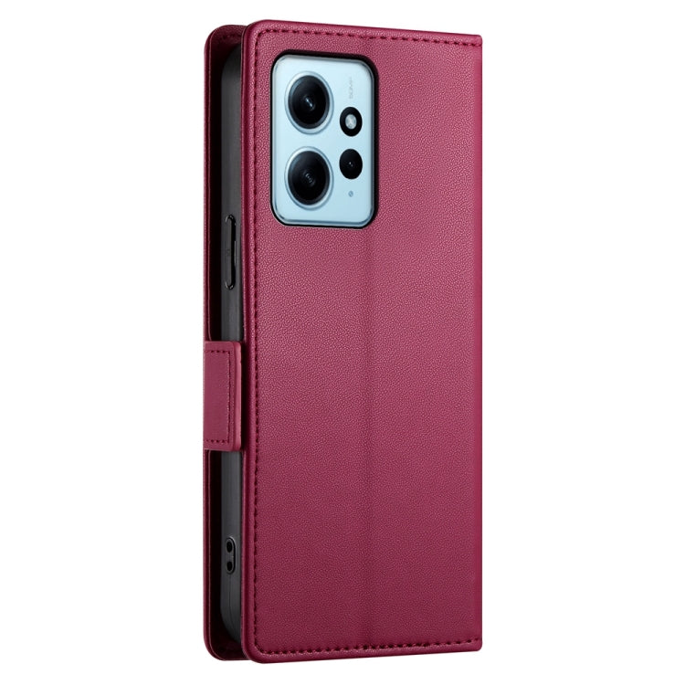 For Xiaomi Redmi Note 12 4G Global Side Buckle Magnetic Frosted Leather Phone Case
