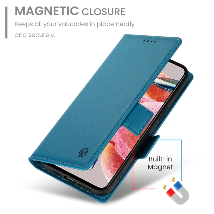 For Xiaomi Redmi Note 12 4G Global Side Buckle Magnetic Frosted Leather Phone Case