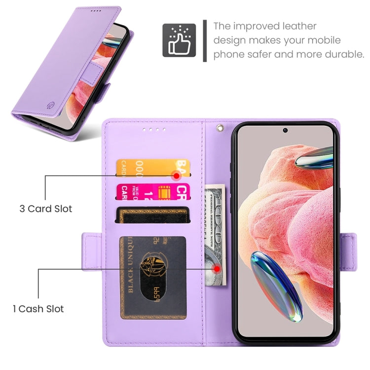 For Xiaomi Redmi Note 12 4G Global Side Buckle Magnetic Frosted Leather Phone Case