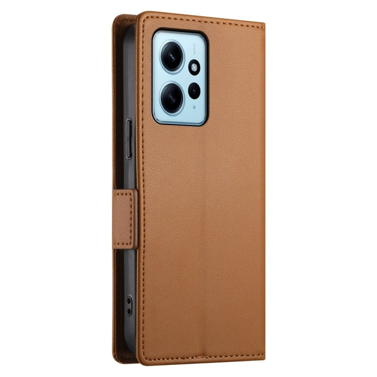 For Xiaomi Redmi Note 12 4G Global Side Buckle Magnetic Frosted Leather Phone Case