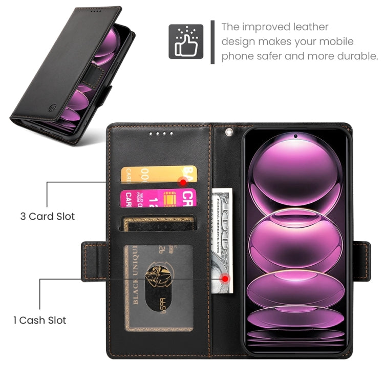 For Xiaomi Redmi Note 12 Pro Speed Side Buckle Magnetic Frosted Leather Phone Case