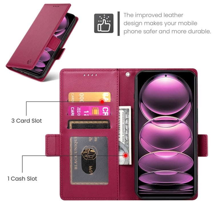 For Xiaomi Redmi Note 12 Pro Speed Side Buckle Magnetic Frosted Leather Phone Case