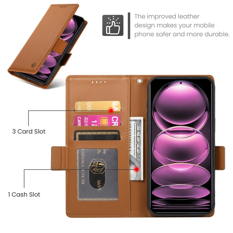 For Xiaomi Redmi Note 12 Pro Speed Side Buckle Magnetic Frosted Leather Phone Case