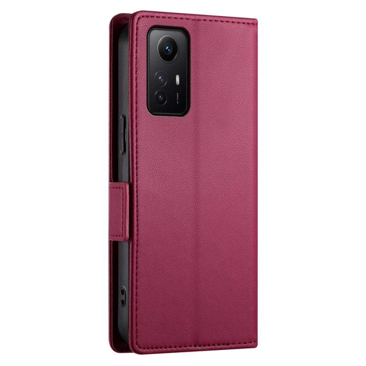 For Xiaomi Redmi Note 12S 4G Side Buckle Magnetic Frosted Leather Phone Case