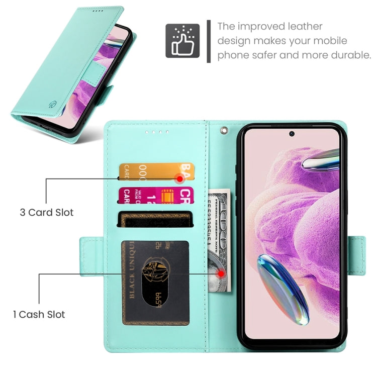 For Xiaomi Redmi Note 12S 4G Side Buckle Magnetic Frosted Leather Phone Case