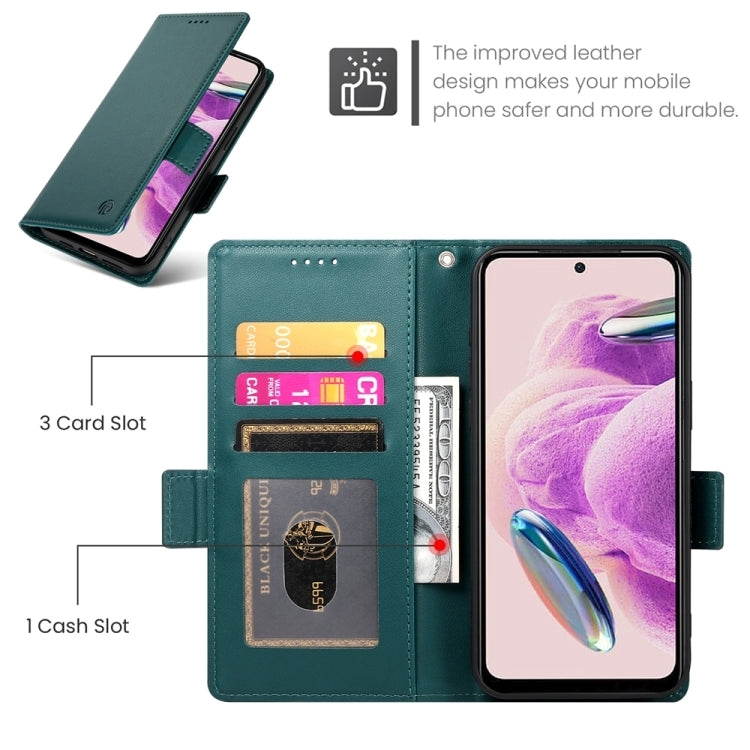 For Xiaomi Redmi Note 12S 4G Side Buckle Magnetic Frosted Leather Phone Case