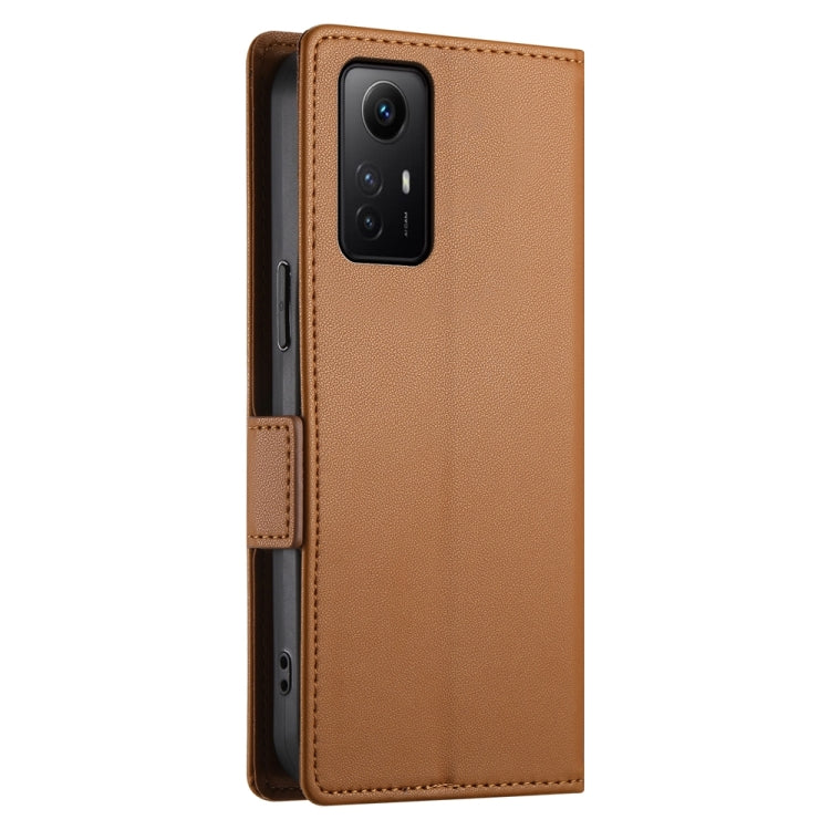 For Xiaomi Redmi Note 12S 4G Side Buckle Magnetic Frosted Leather Phone Case