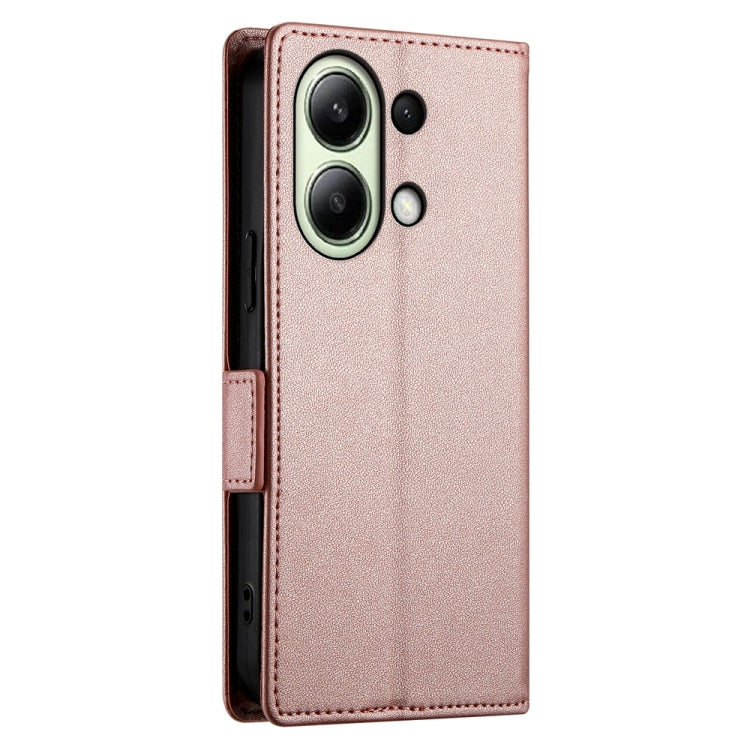 For Xiaomi Redmi Note 13 4G Side Buckle Magnetic Frosted Leather Phone Case