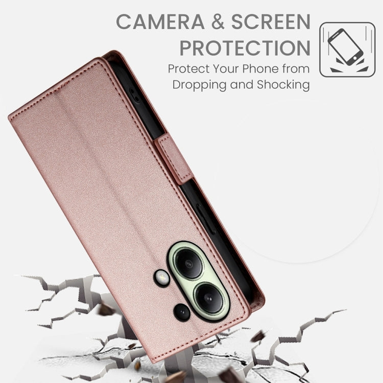 For Xiaomi Redmi Note 13 4G Side Buckle Magnetic Frosted Leather Phone Case