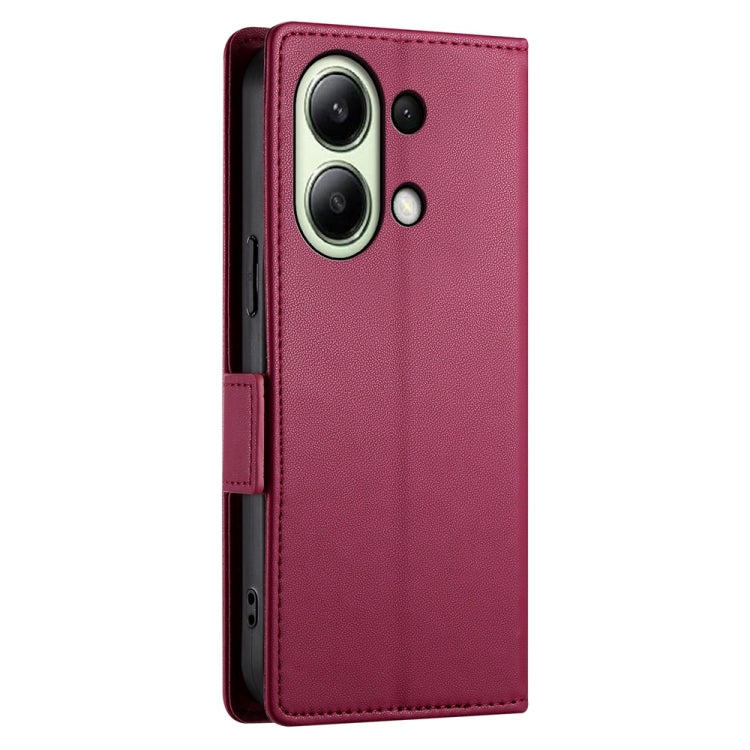 For Xiaomi Redmi Note 13 4G Side Buckle Magnetic Frosted Leather Phone Case