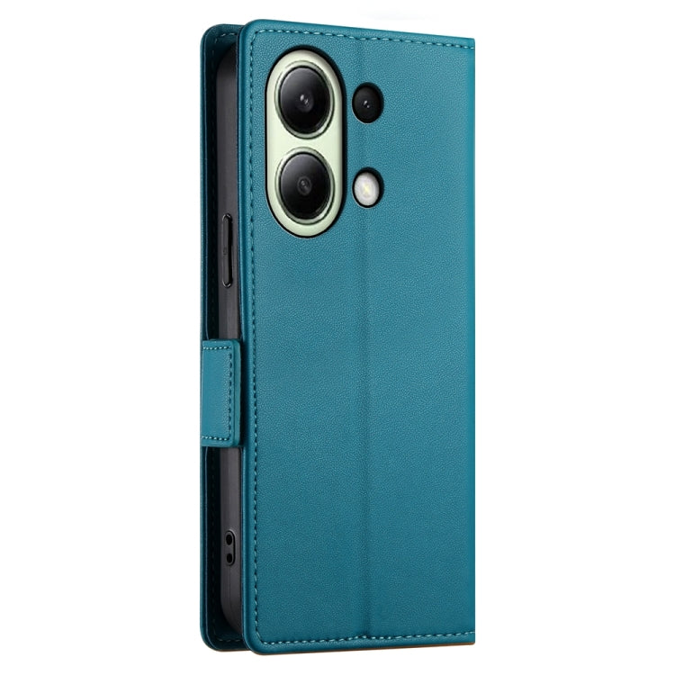 For Xiaomi Redmi Note 13 4G Side Buckle Magnetic Frosted Leather Phone Case