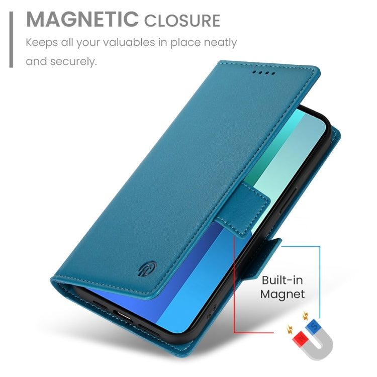 For Xiaomi Redmi Note 13 4G Side Buckle Magnetic Frosted Leather Phone Case
