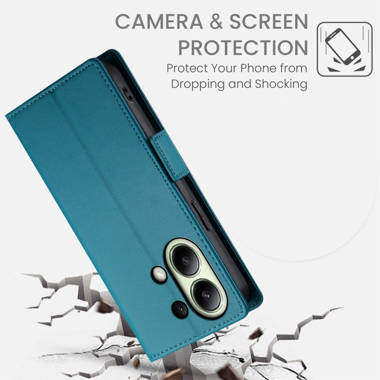 For Xiaomi Redmi Note 13 4G Side Buckle Magnetic Frosted Leather Phone Case