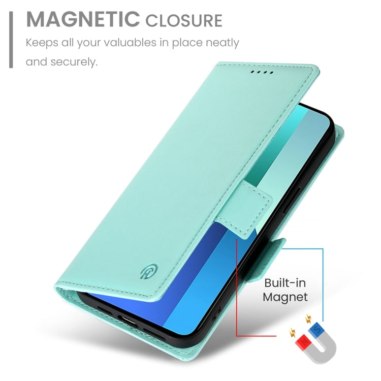 For Xiaomi Redmi Note 13 4G Side Buckle Magnetic Frosted Leather Phone Case