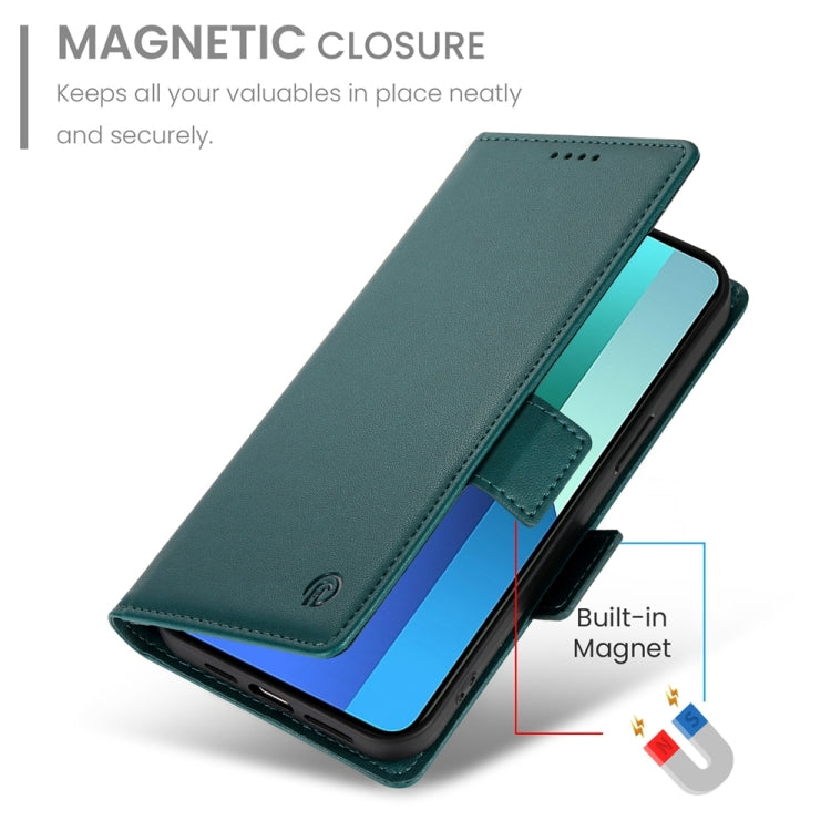 For Xiaomi Redmi Note 13 4G Side Buckle Magnetic Frosted Leather Phone Case