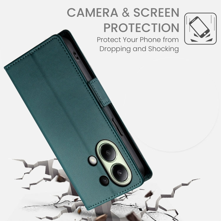 For Xiaomi Redmi Note 13 4G Side Buckle Magnetic Frosted Leather Phone Case