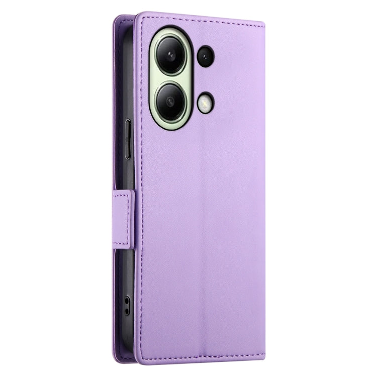 For Xiaomi Redmi Note 13 4G Side Buckle Magnetic Frosted Leather Phone Case