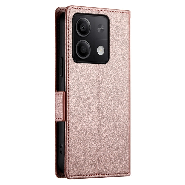 For Xiaomi Redmi Note 13 5G Side Buckle Magnetic Frosted Leather Phone Case